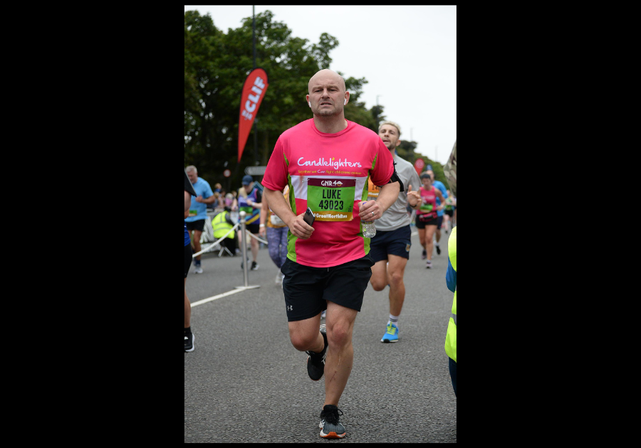Luke running the Great North Run 