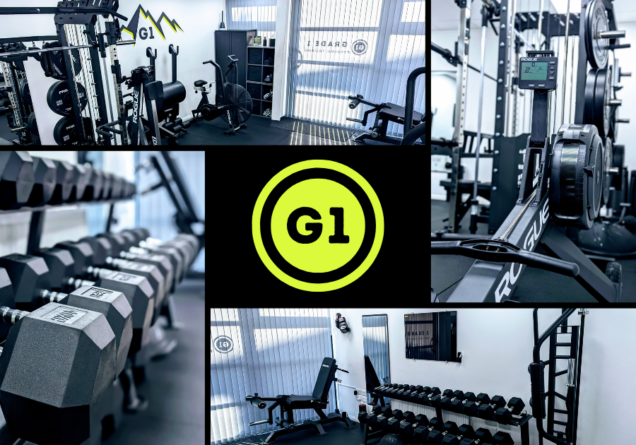 Interior photographs of PT studio showing gym equipment