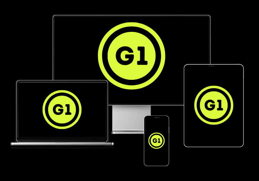 A cluster of screens displaying Grade 1 PT logo